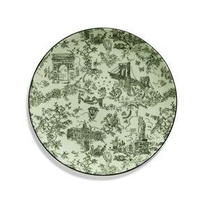 Tiffany Toile: Dessert Plate in Bone China Green
