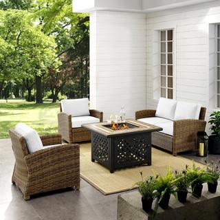 Bradenton 4-Piece Outdoor Convo Set W/Fire Table