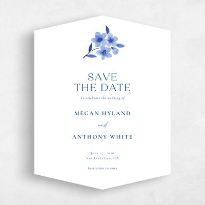 Blue Diamond Wedding Save the Date - Shinya Portrait