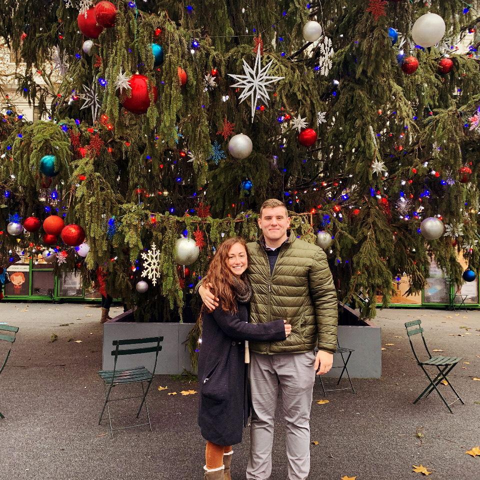 Checking out the tree in NYC