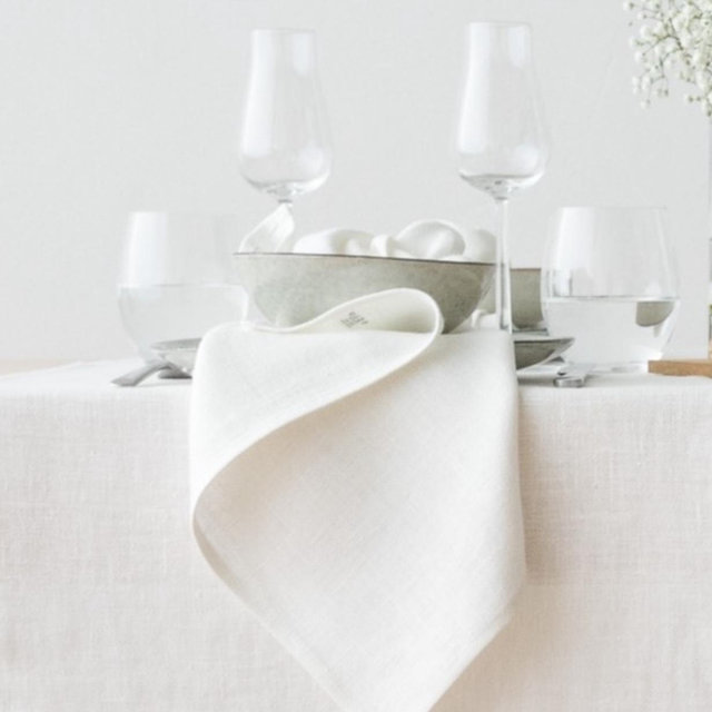Napkin Off White Linen Lara - LinenMe