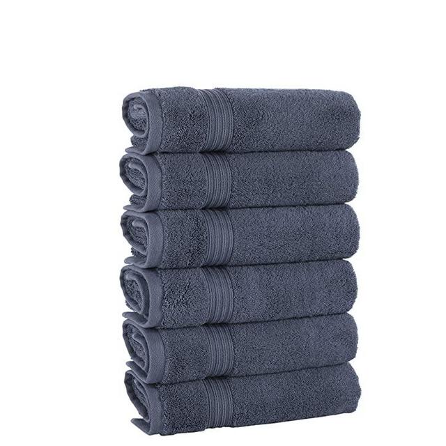 PESHKUL Premium Luxury Collection Turkish Hand Towel Set of 6 100% Cotton 16x30 | Hand Towel Set for Bathrooms | Super Absorbent | Eco-Friendly Hotel and Spa Quality | (Imperial Blue)