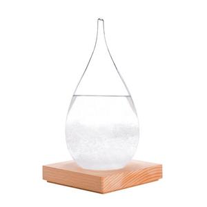 WELLDONE Storm Glass Water Drops Weather Forecast Bottle Storm Bottle Meteorological Display Bottle Creative Glass Crafts Home Decoration (large)