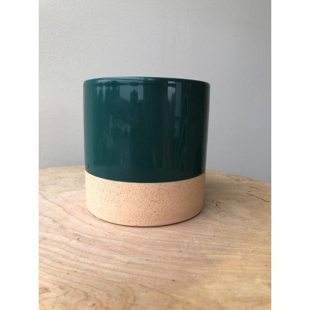 Stoneware 4 in. Everglade Ceramic Nidos Cylinder Planter