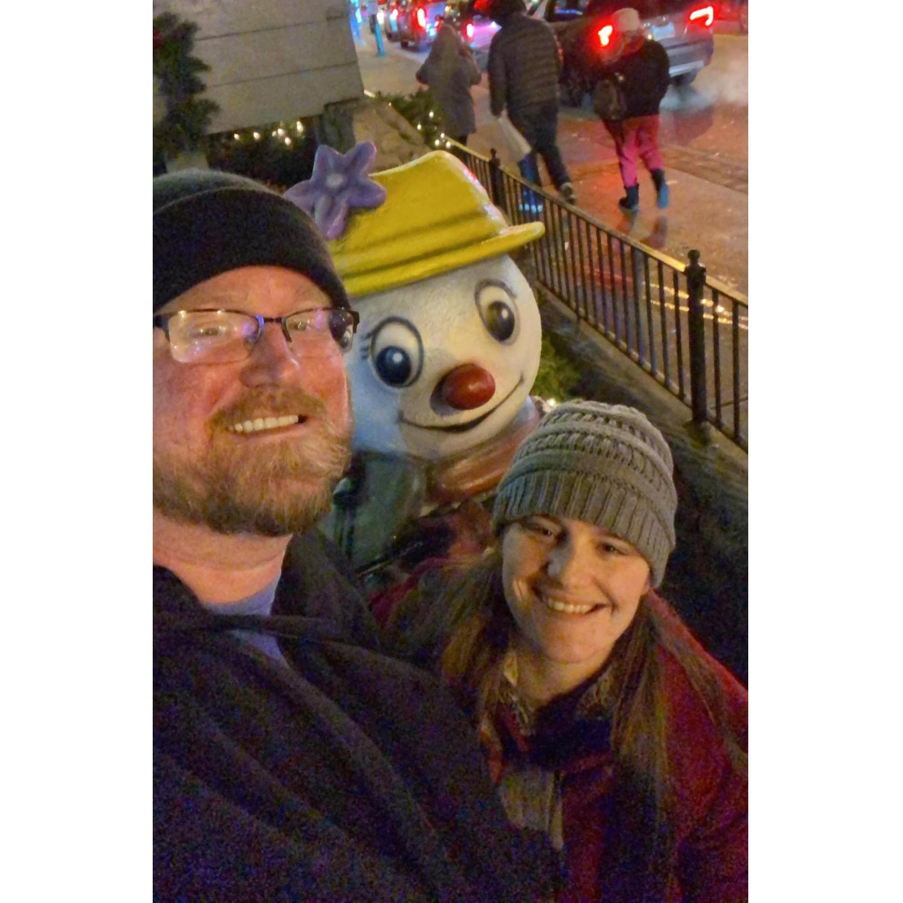 Annual snowman selfie