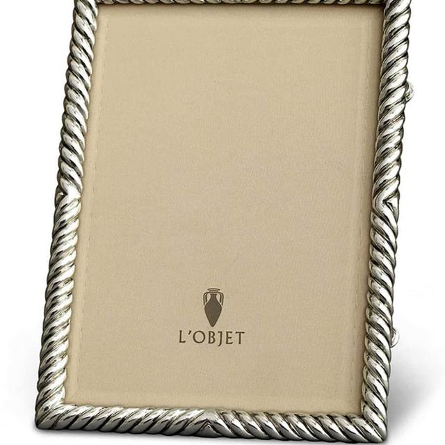 L'Objet Deco Twist Platinum-Plated Picture Frame, 4 x 6