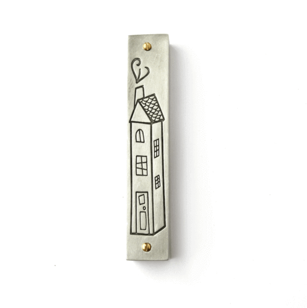 Home Sweet Home Mezuzah by Emily Rosenfeld