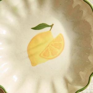 Orchard Stoneware Bowl, L, Lemon