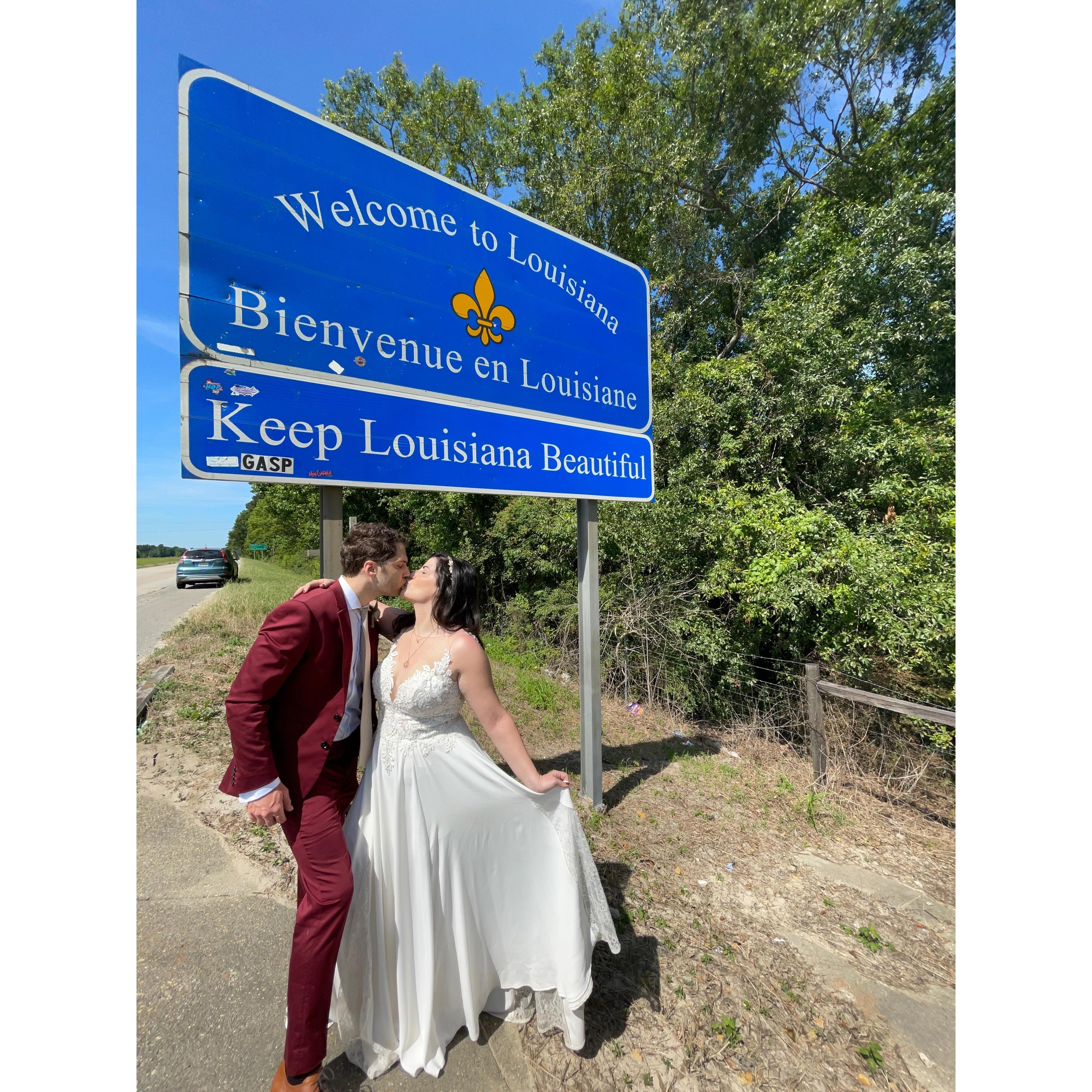 Our main Honeymoon destination was New Orleans! Happy to say we were not eaten by an alligator taking this photo!