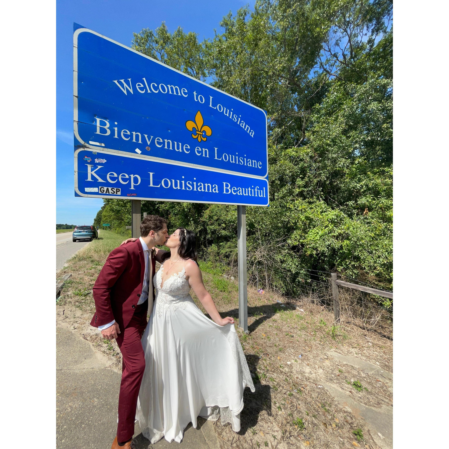 Our main Honeymoon destination was New Orleans! Happy to say we were not eaten by an alligator taking this photo!
