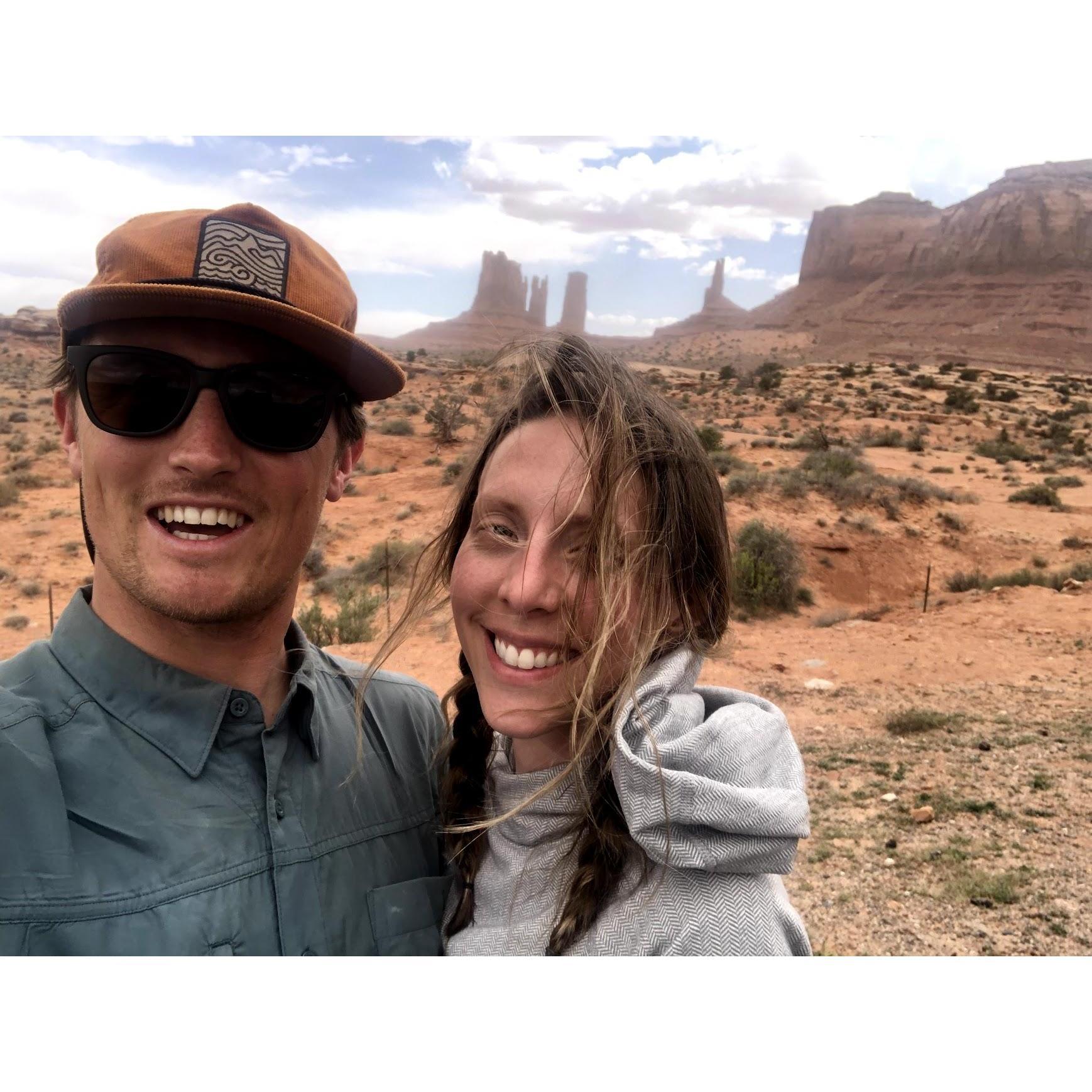 Got caught in a sandstorm in Monument Valley.