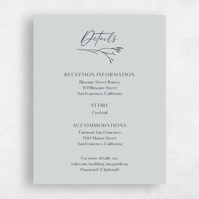 Blue Sage Mist Wedding Enclosure - Rolland