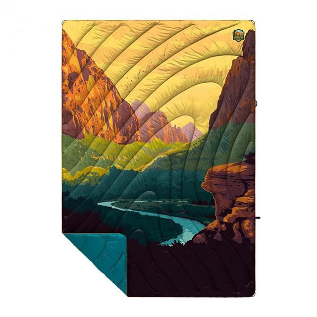 Rumpl The Original Puffy National Parks Collection | Printed Outdoor Camping Blanket for Traveling, Picnics, Beach Trips, Concerts | Zion, 1-Person