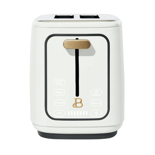 Beautiful 2-Slot Toaster by Drew Barrymore, Touch-Activated Display, Extra-Wide Slots, 7 Shade Settings, Bagel & Defrost Mode