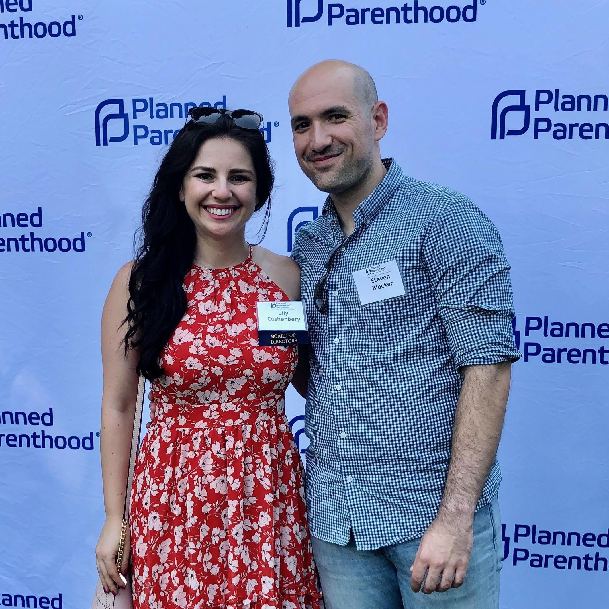 Steven has come to every Planned Parenthood event with Lily. He's a keeper.