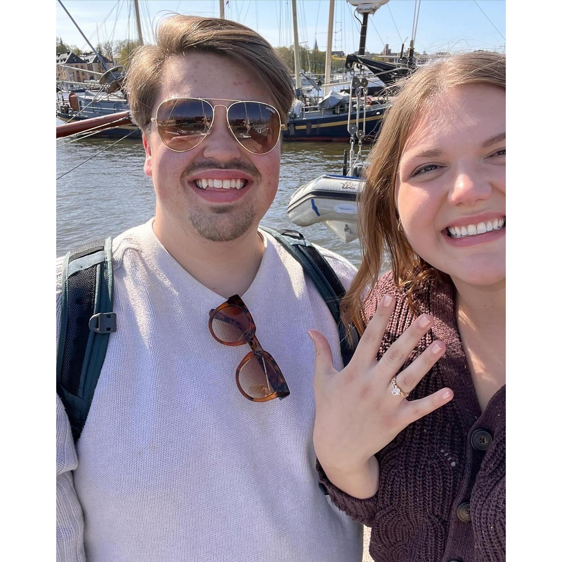 Getting engaged on our first full day in Stockhom