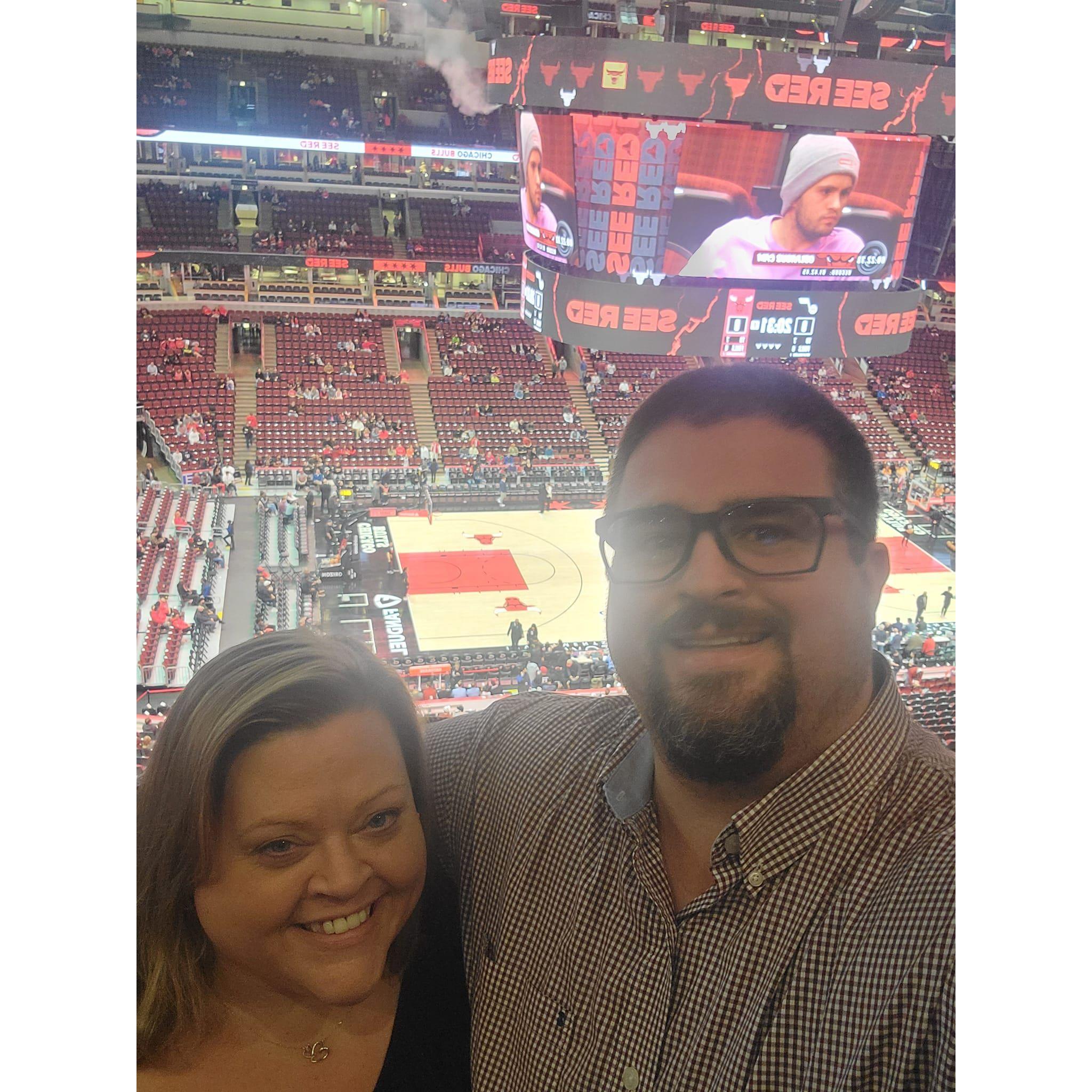 At our first Chicago Bulls game!