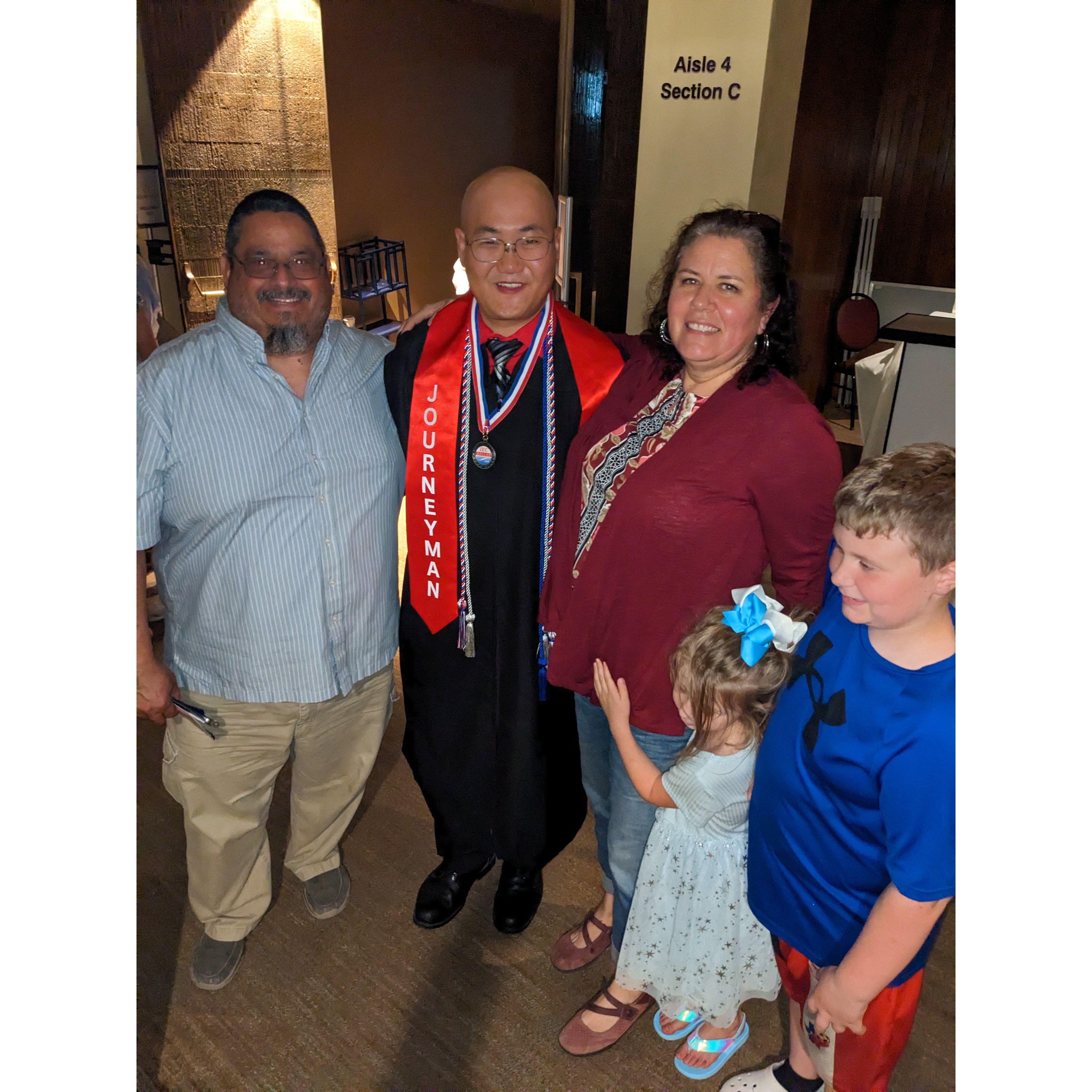 Mr. and Mrs. Pena with Ruby and Frank at Sam's Graduation | May 12, 2023