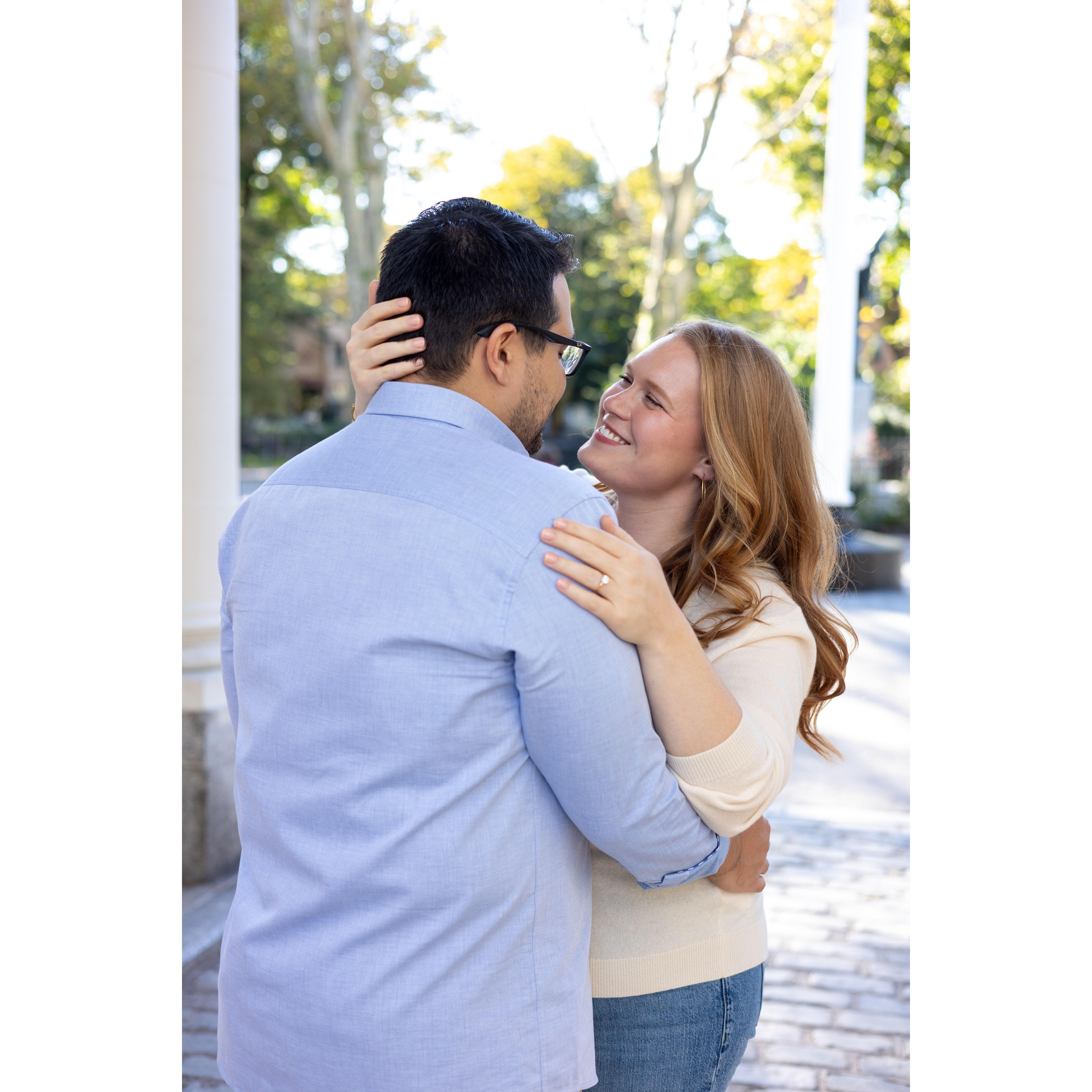 Engagement photos in our neighborhood - Greenpoint, Brooklyn.