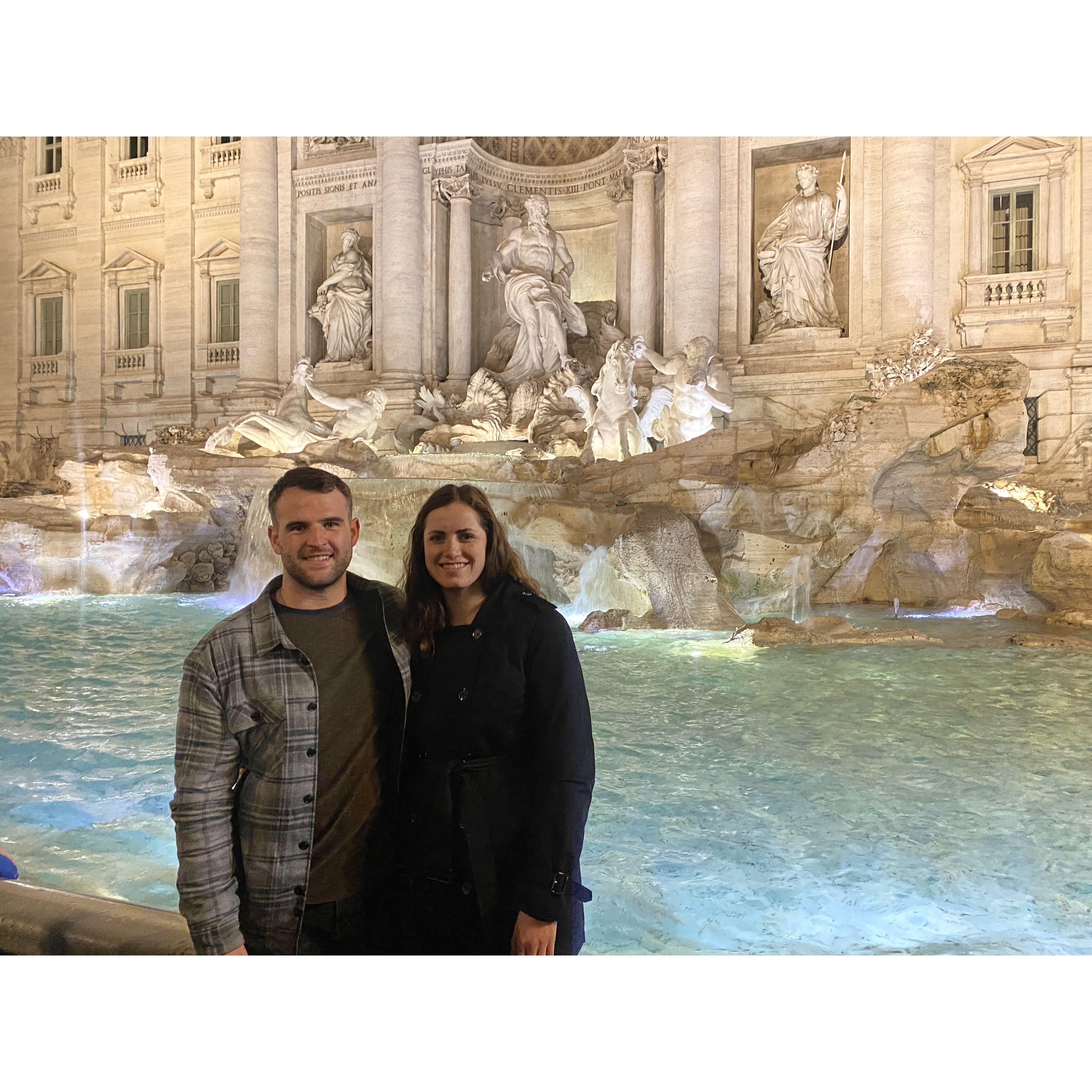 Trevi Fountain in Rome, Italy.