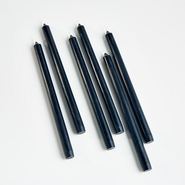 Black Taper Candles, Set of 6