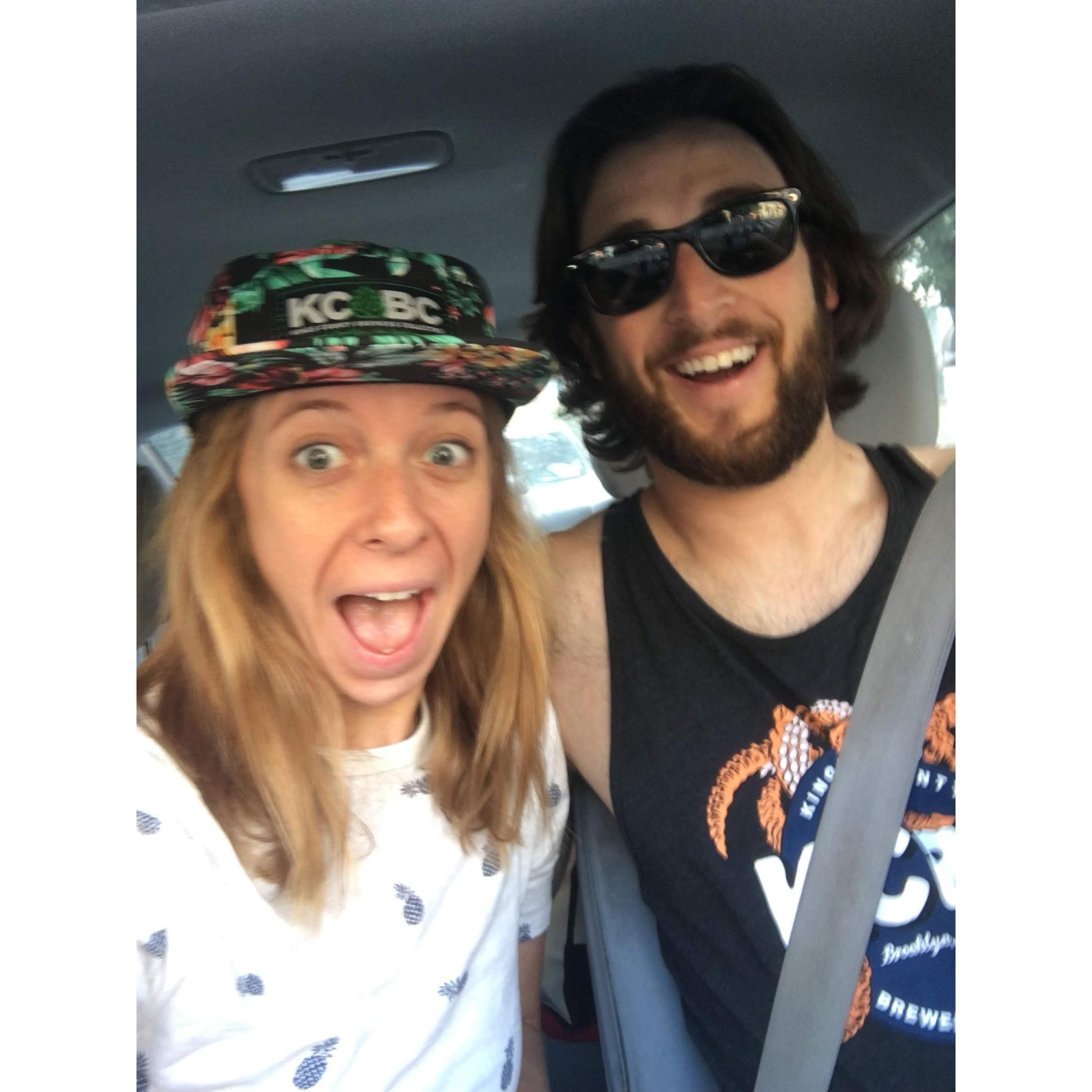 Just excited to be going to the beach