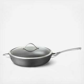 Contemporary Nonstick Deep Skillet with Cover