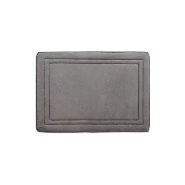 Simply Essential™ Memory Foam 17" x 24" Bath Mat in Charcoal