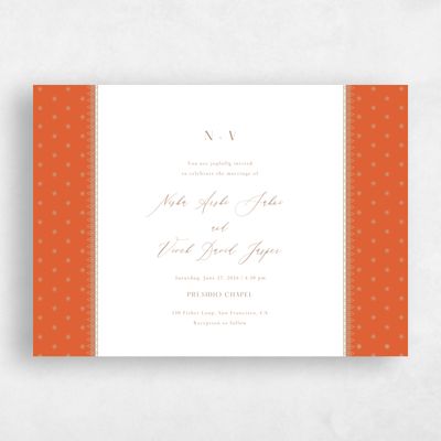 Orange Wedding Invitation - Pyaar Landscape