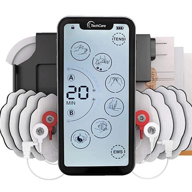 Tens Unit Muscle Stimulator 24 Massage Mode Tens EMS Machine Device Touchscreen Massager Intensity Deep Tissue Shoulder Pain Relief Sciatica Tendonitis Plantar Fasciitis