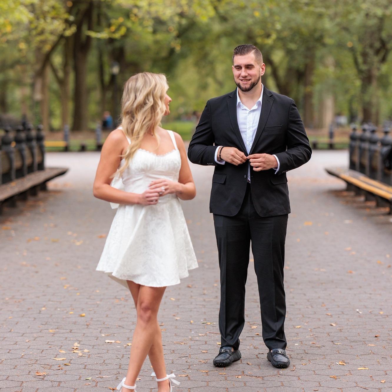 Our engagement shoot in Central Park, NYC