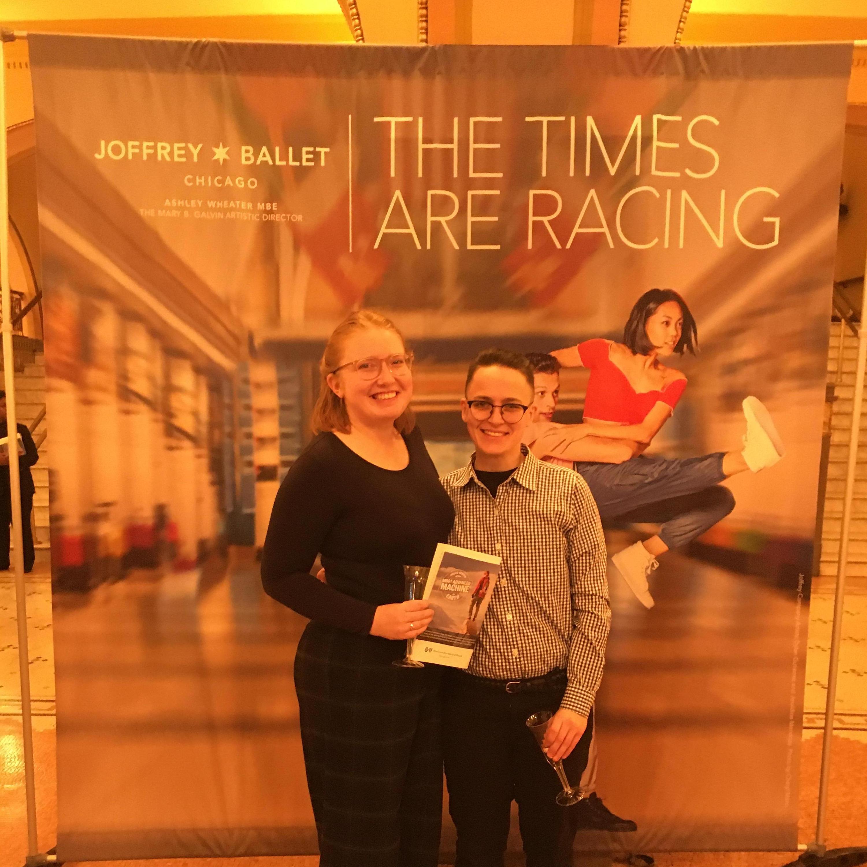 At the Joffrey Ballet just about a year ago - our last big outing before COVID.