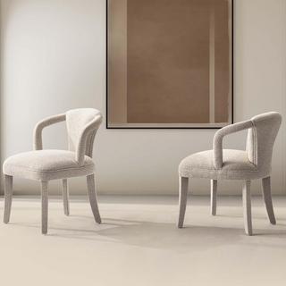 Palmer Modern Tweed Dining Armchair, Set of 2
