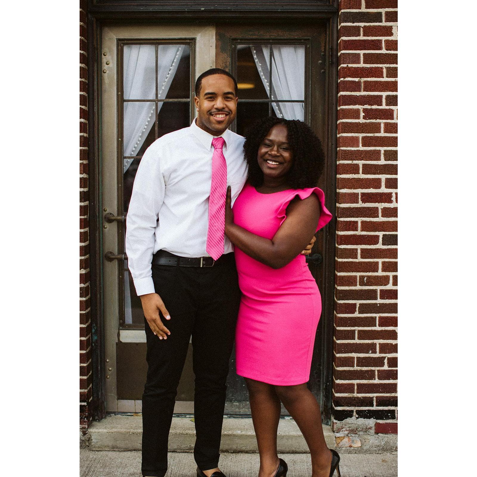 11/2/2019: Marleca was Joshua's plus one at a wedding, and one of Joshua’s friends offered to take a few shots of us. This was roughly three weeks before we got engaged.