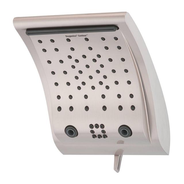 6 Setting Contour Rain Shower Head Brushed Nickel - Oxygenics