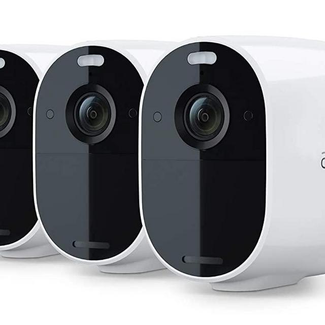 Arlo VMC2330 Essential Spotlight Camera| 3 Pack | Wire-Free, 1080p Video | Color Night Vision, 2-way audio, 6-month battery, Motion Activated, Direct to WiFi, No Hub Needed | Works with Alexa | White