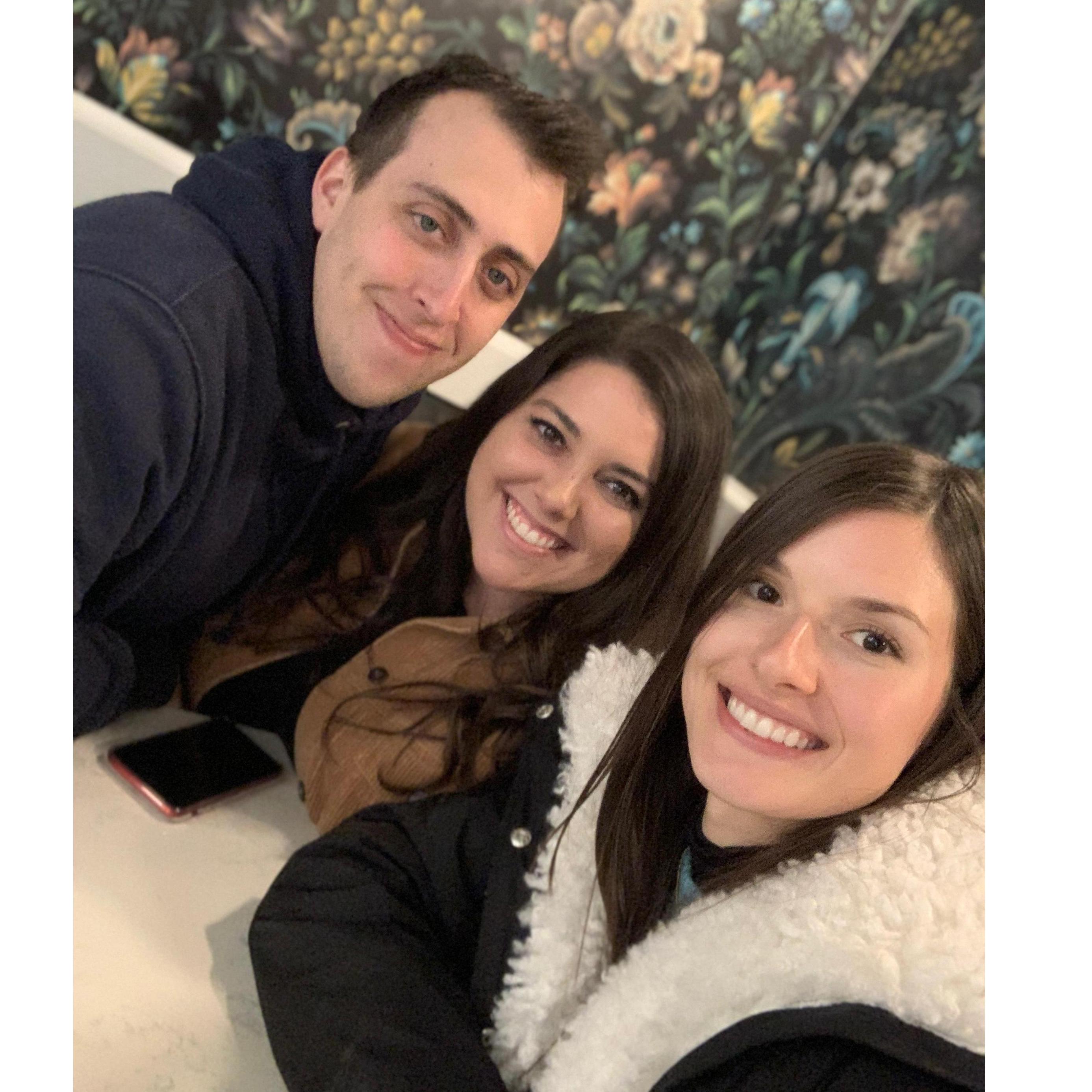 Matthew, Sarah, and Natalie visiting Monarch Coffee in KC