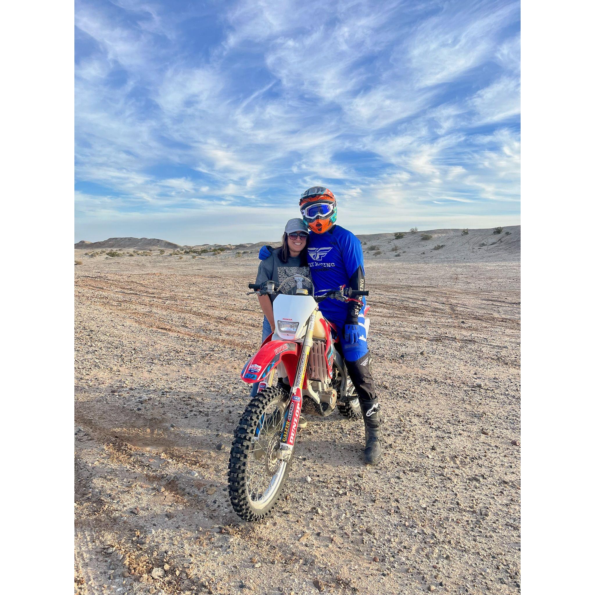 Alyson has retired her dirt bike, but Brandon is always up for an adventure!