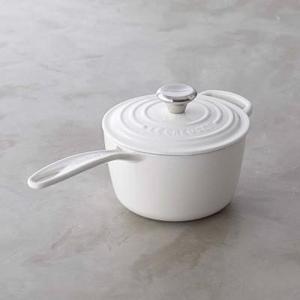 Le Creuset Signature Cast-Iron Saucepan, 1 1/2Qt., White