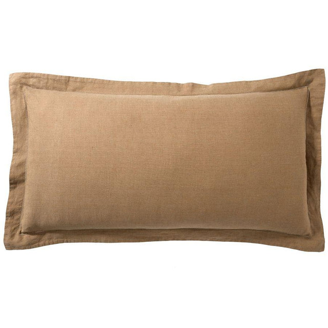 Belgian Flax Linen Sham, Bronze, King, Set of 2