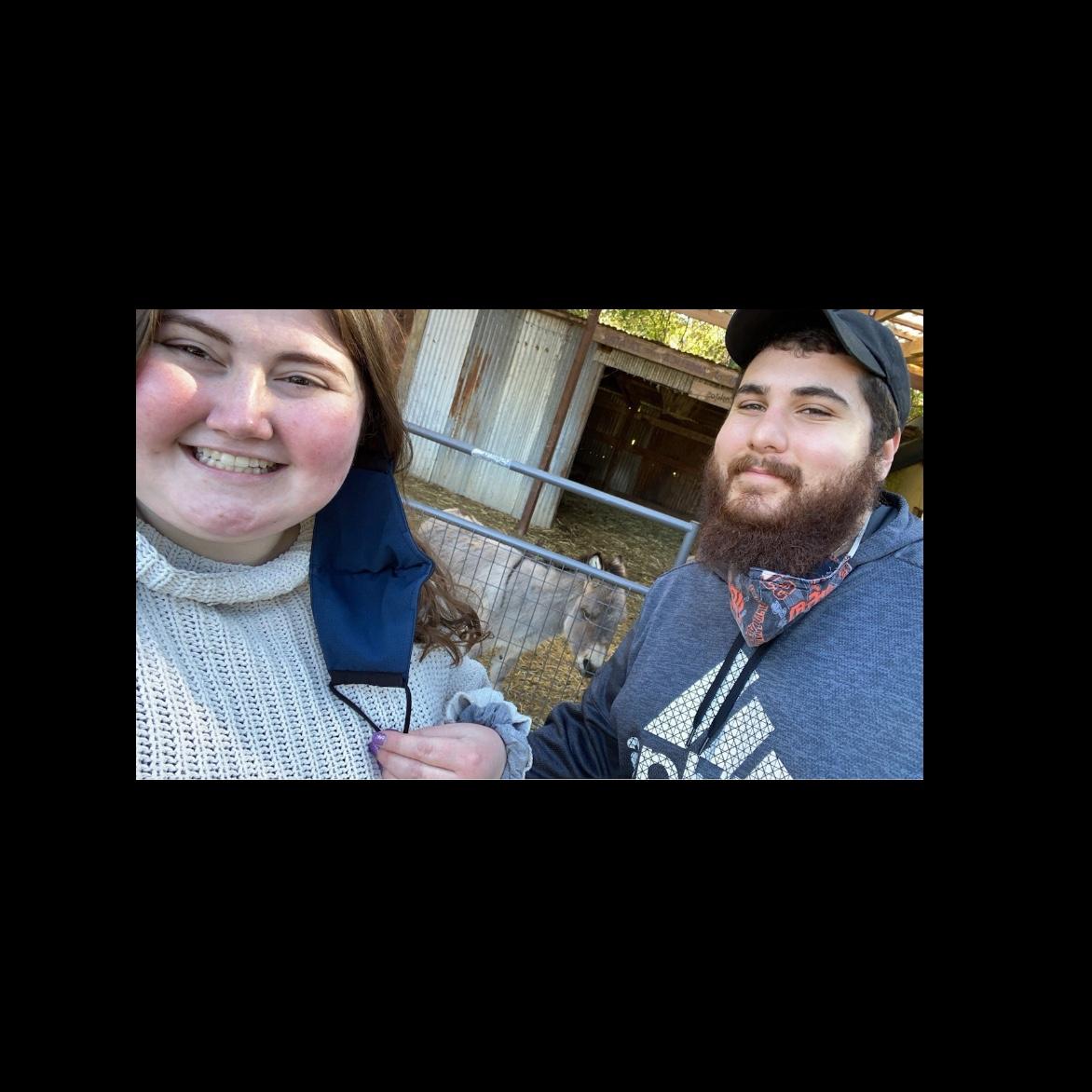 Our second anniversary together, we went to a local farm that had a petting zoo.