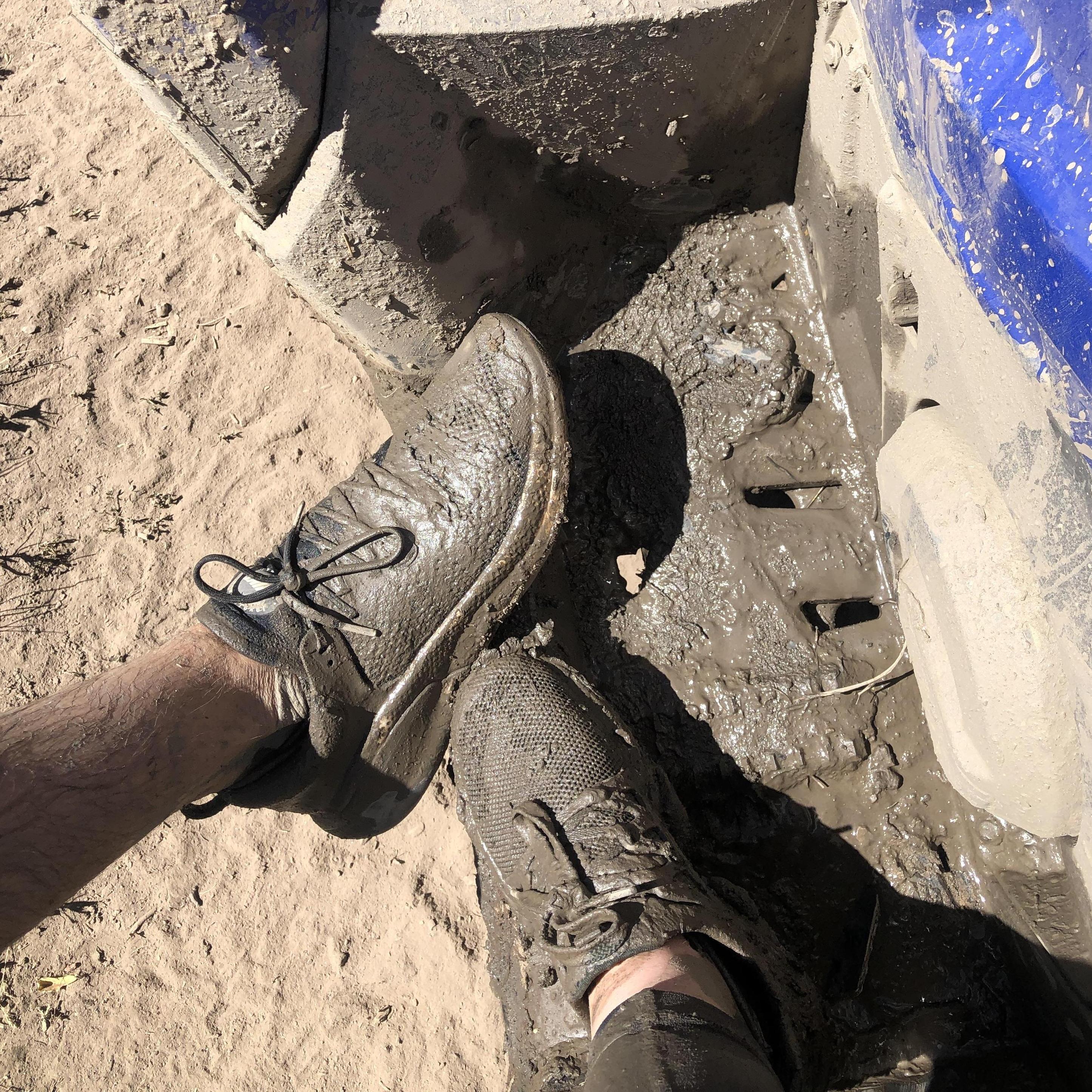 Muddy after a day of 4-wheeling