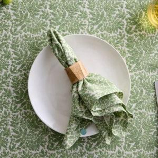 Green Fern screen print napkins