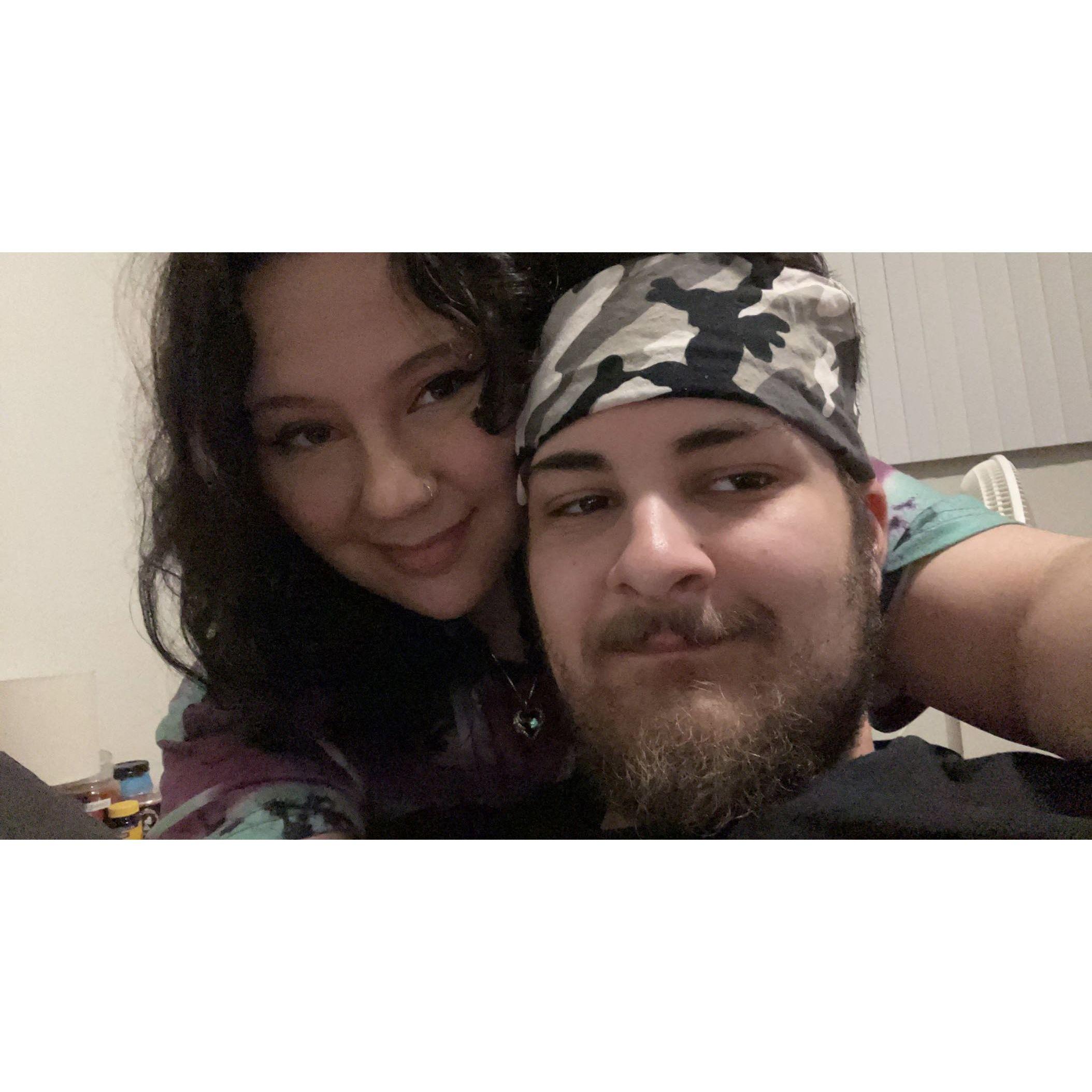Enjoying life in our first apartment!