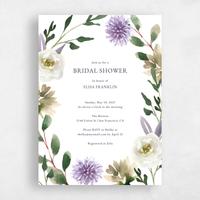 White Wedding Wedding Shower Invitation - Windsong Portrait