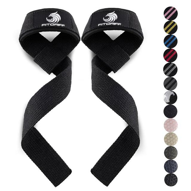 Fitgriff® Lifting Wrist Straps for Weightlifting, Gym, Deadlift, Workout (Made of Premium Cotton & Padded) - Men & Women