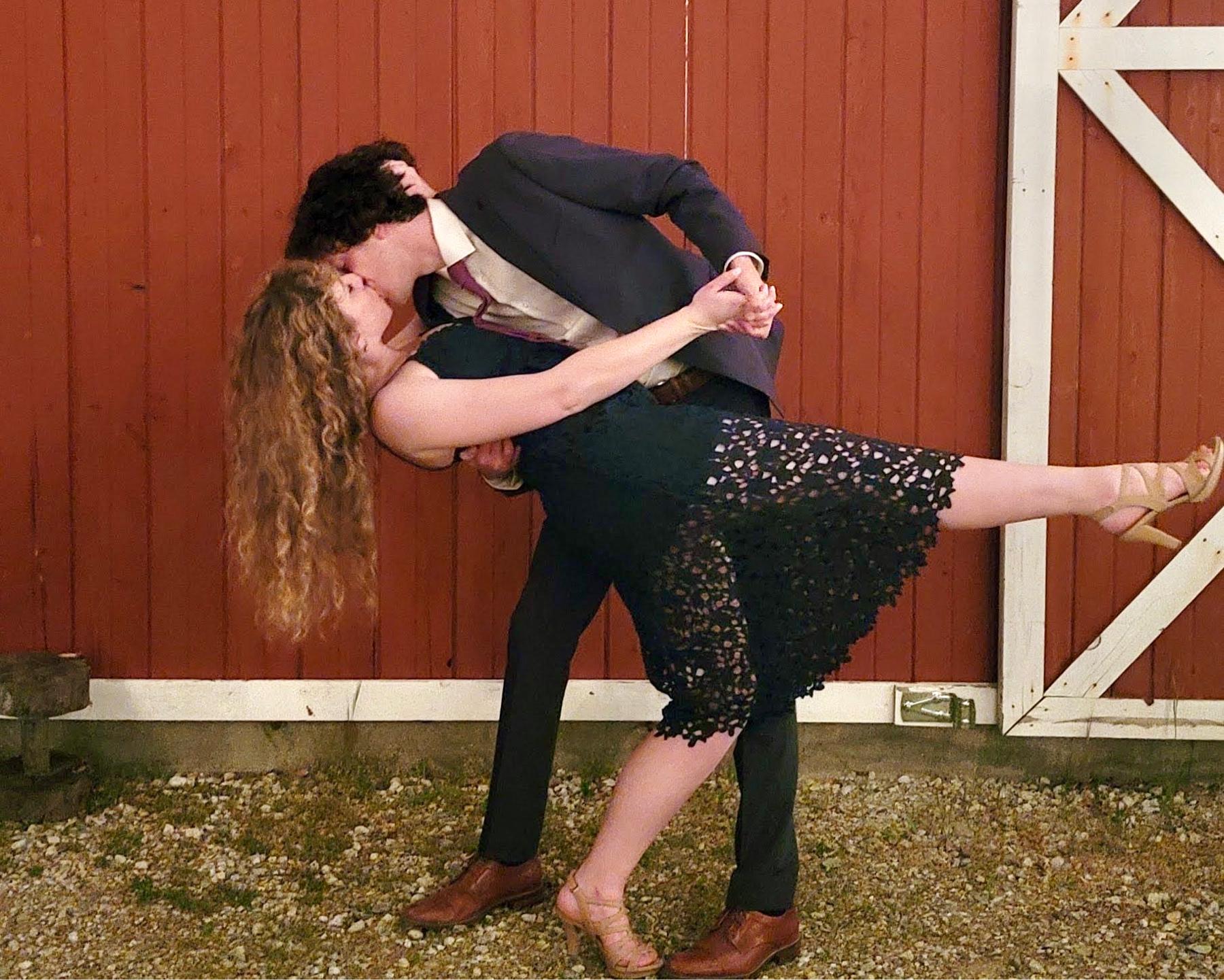 Tommy and Bridget attending their first wedding together. This is when Bridget learned Tommy has some killer dance moves!