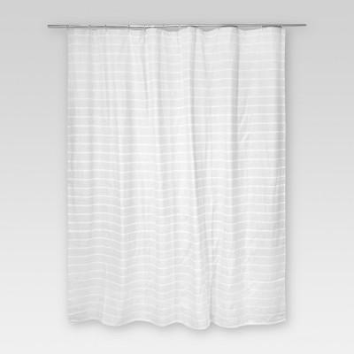 Light Stripe Shower Curtain Gray/White - Threshold™