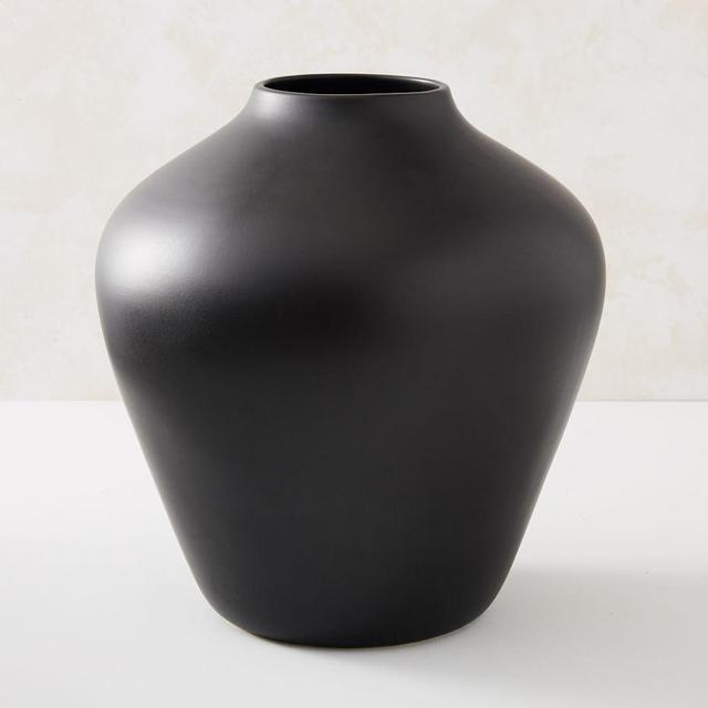 Pure Black Ceramic Vase, Pot