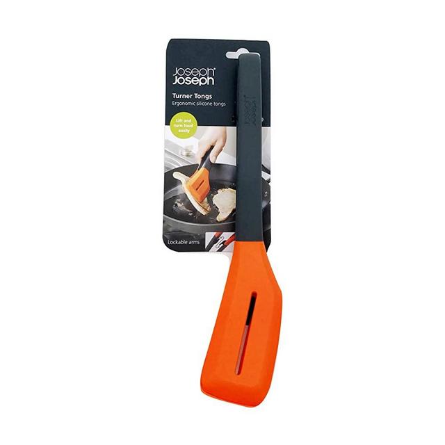 Joseph Joseph 10142 Turner Ergonomic Silicone Tongs, Orange